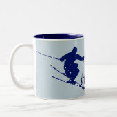 Tasse 2 Couleurs Ski bleu bateau à vapeur (Gauche)