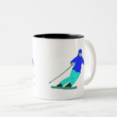Tasse 2 Couleurs Ski de neige (Devant droit)