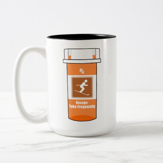 Tasse 2 Couleurs Ski Est Ma Drogue (Gauche)