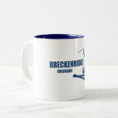 Tasse 2 Couleurs Skier Breckenridge Colorado (Devant gauche)