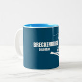 Tasse 2 Couleurs Skier Breckenridge Colorado (Devant gauche)