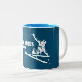 Tasse 2 Couleurs Skier Bretton Woods New Hampshire (Devant droit)