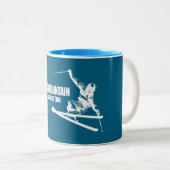 Tasse 2 Couleurs Skier Crystal Mountain Washington (Devant droit)