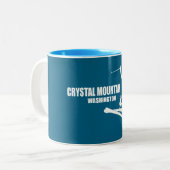 Tasse 2 Couleurs Skier Crystal Mountain Washington (Devant gauche)