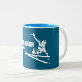 Tasse 2 Couleurs Skier Echo Mountain Colorado (Devant droit)