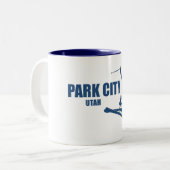 Tasse 2 Couleurs Skier Park City Utah (Devant gauche)
