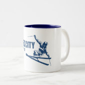 Tasse 2 Couleurs Skier Park City Utah (Devant droit)