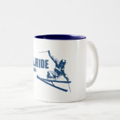 Tasse 2 Couleurs Skier Telluride Colorado (Devant droit)