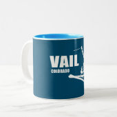 Tasse 2 Couleurs Skier Vail Colorado (Devant gauche)