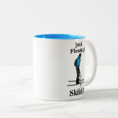 Tasse 2 Couleurs Skiing Just Flowing Skier (Devant droit)