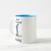 Tasse 2 Couleurs Skiing Just Flowing Skier (Devant gauche)