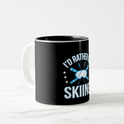 Tasse 2 Couleurs Sking | I'd Rather Be Skiing (Devant gauche)