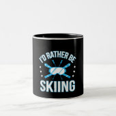 Tasse 2 Couleurs Sking | I'd Rather Be Skiing (Centre)