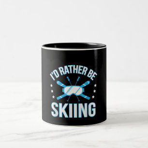 Tasse 2 Couleurs Sking   I'd Rather Be Skiing