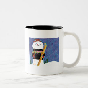 Tasse 2 Couleurs Skis pour Snowman