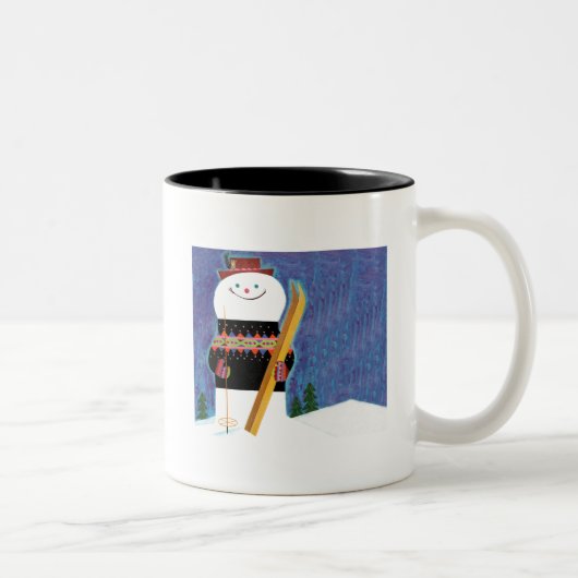 Tasse 2 Couleurs Skis pour Snowman (Droit)