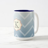 Tasse 2 Couleurs Sky White Chevron (Devant droit)