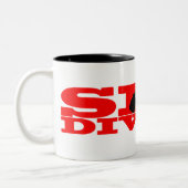 Tasse 2 Couleurs Skydiving (Gauche)