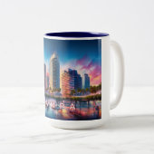 Tasse 2 Couleurs Skyline couleur Tampa (Devant droit)
