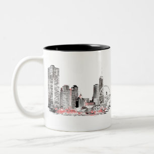Tasse 2 Couleurs Skyline de Chicago