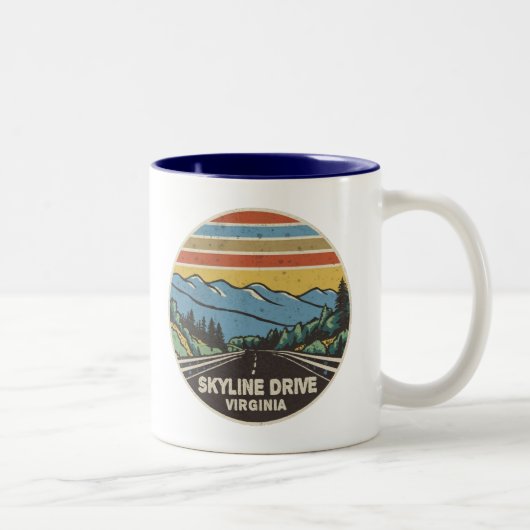 Tasse 2 Couleurs Skyline Drive Shenandoah Virginia Mountains (Droit)
