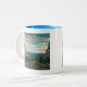Tasse 2 Couleurs Skyline Drive Virginia Paysage (Devant gauche)