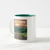 Tasse 2 Couleurs Skyline Drive Virginia Sunset (Devant gauche)