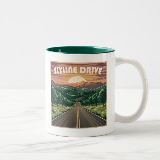 Tasse 2 Couleurs Skyline Drive Virginia Sunset (Droit)