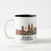 Tasse 2 Couleurs skylinebasel design (Gauche)
