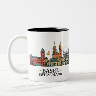 Tasse 2 Couleurs skylinebasel design