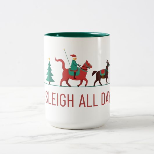 Tasse 2 Couleurs Sleigh All Day Christmas (Centre)