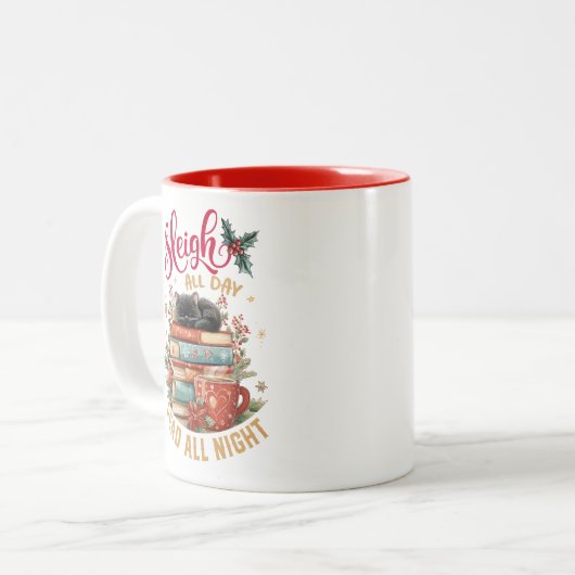 Tasse 2 Couleurs Sleigh All Day Read All Night (Devant gauche)