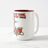 Tasse 2 Couleurs Sleigh Mon Nom Noël (Devant droit)
