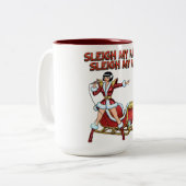Tasse 2 Couleurs Sleigh Mon Nom Noël (Devant gauche)