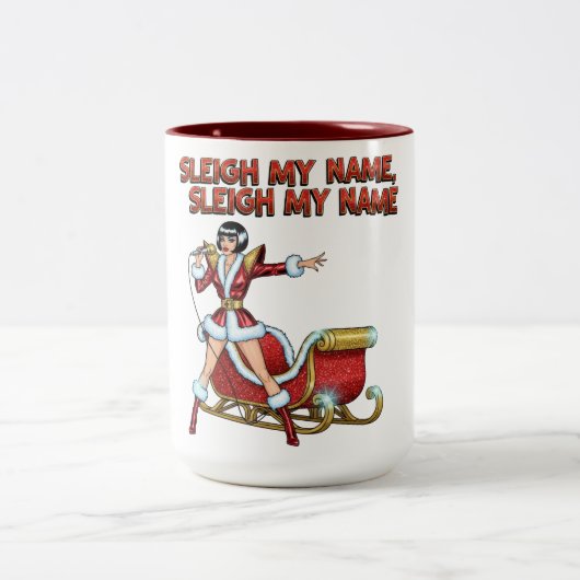 Tasse 2 Couleurs Sleigh My Name Christmas (Centre)
