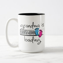 Slogan grandma is loading. Grand et grand-mère.