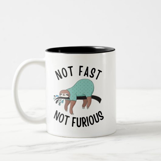 Tasse 2 Couleurs Sloth Not Fast Not Furious (Gauche)