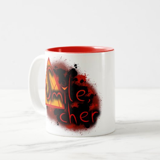 Tasse 2 Couleurs Smile, Cher :) (Devant gauche)