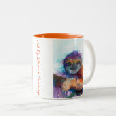 Tasse 2 Couleurs Smile de fentes - aquarelle (Devant droit)