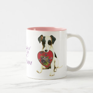 Tasse 2 Couleurs Smooth Fox Terrier Heart Maman
