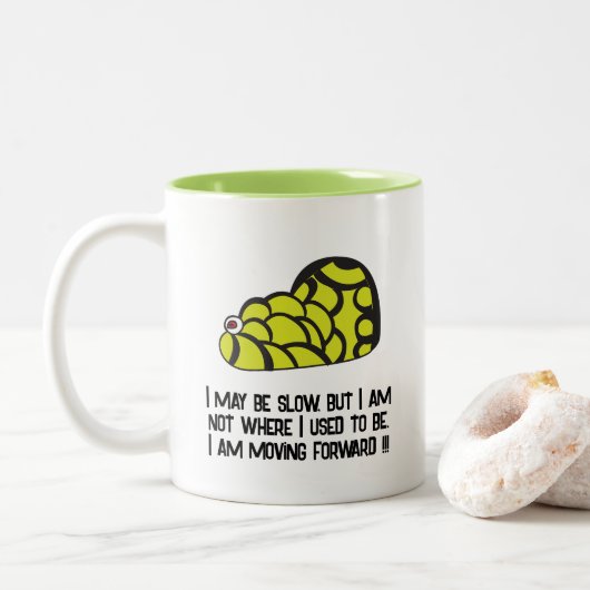 Tasse 2 Couleurs Snail Whimsical Fundy Snail (Avec donut)