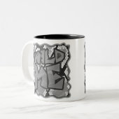 Tasse 2 Couleurs Snake Yellow et Gold Print (Devant gauche)