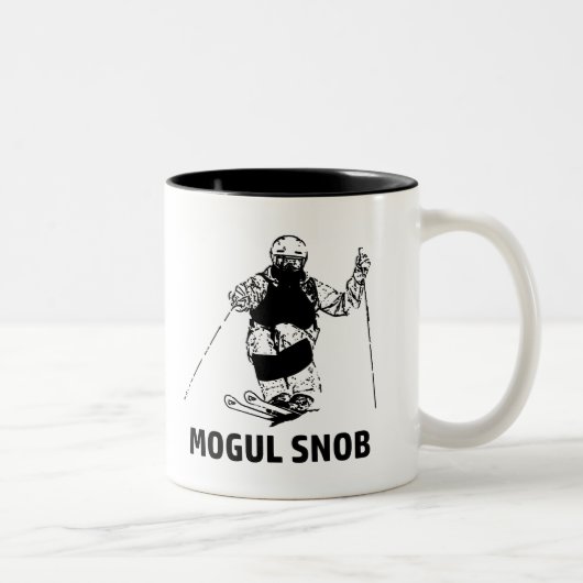 Tasse 2 Couleurs Snob De Ski De Mogul (Droit)