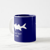 Tasse 2 Couleurs Snook pêchant la silhouette (Devant gauche)