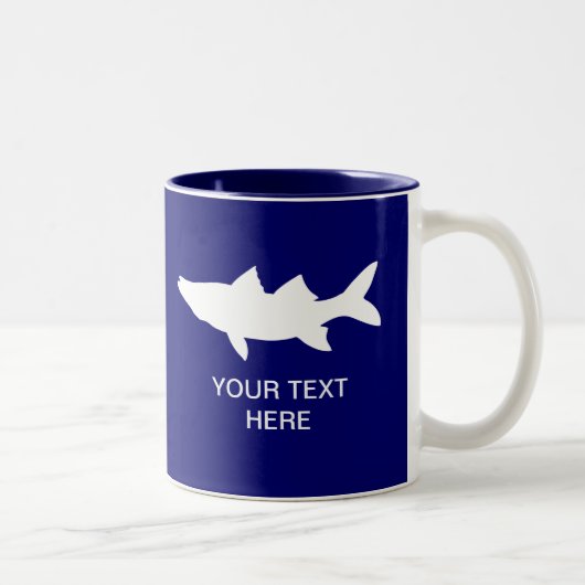 Tasse 2 Couleurs Snook pêchant la silhouette (Droit)