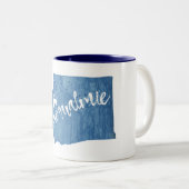 Tasse 2 Couleurs Snoqualmie Washington Wood Grain (Devant droit)