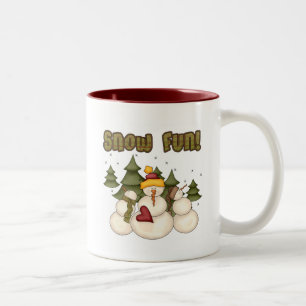 Tasse 2 Couleurs Snow Fun Deux T-shirts et cadeaux