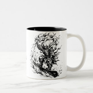 Tasse 2 Couleurs Snowboard Brush Art - Snowboarder Raijin God