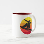 Tasse 2 Couleurs Snowboard Jump Retro (Devant droit)