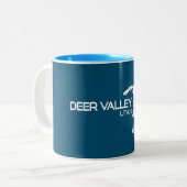 Tasse 2 Couleurs Snowboardeur de Deer Valley Utah (Devant gauche)